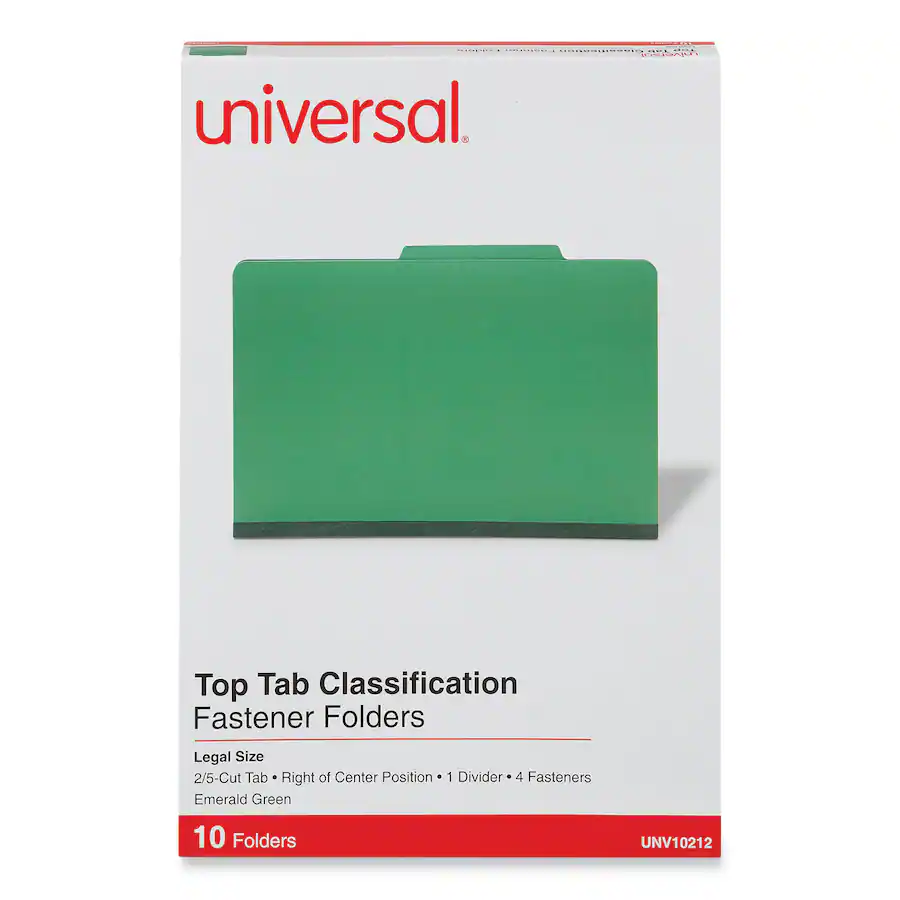 Universal Bright Colored Pressboard Folders, 2
