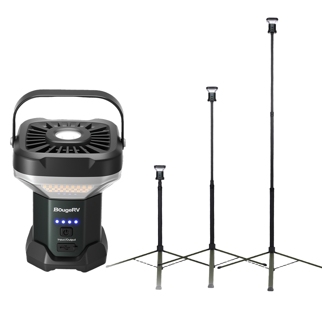 BougeRV - Telescoping Camping Light 3200 Lumen LED Outdoor Lantern 8000mAh 7.55 ft 90-Hour Runtime Rechargeable Tent Lamp price history on PriceWatchPro