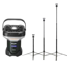 BougeRV - Telescoping Camping Light 3200 Lumen LED Outdoor Lantern 8000mAh 7.55 ft 90-Hour Runtime Rechargeable Tent Lamp