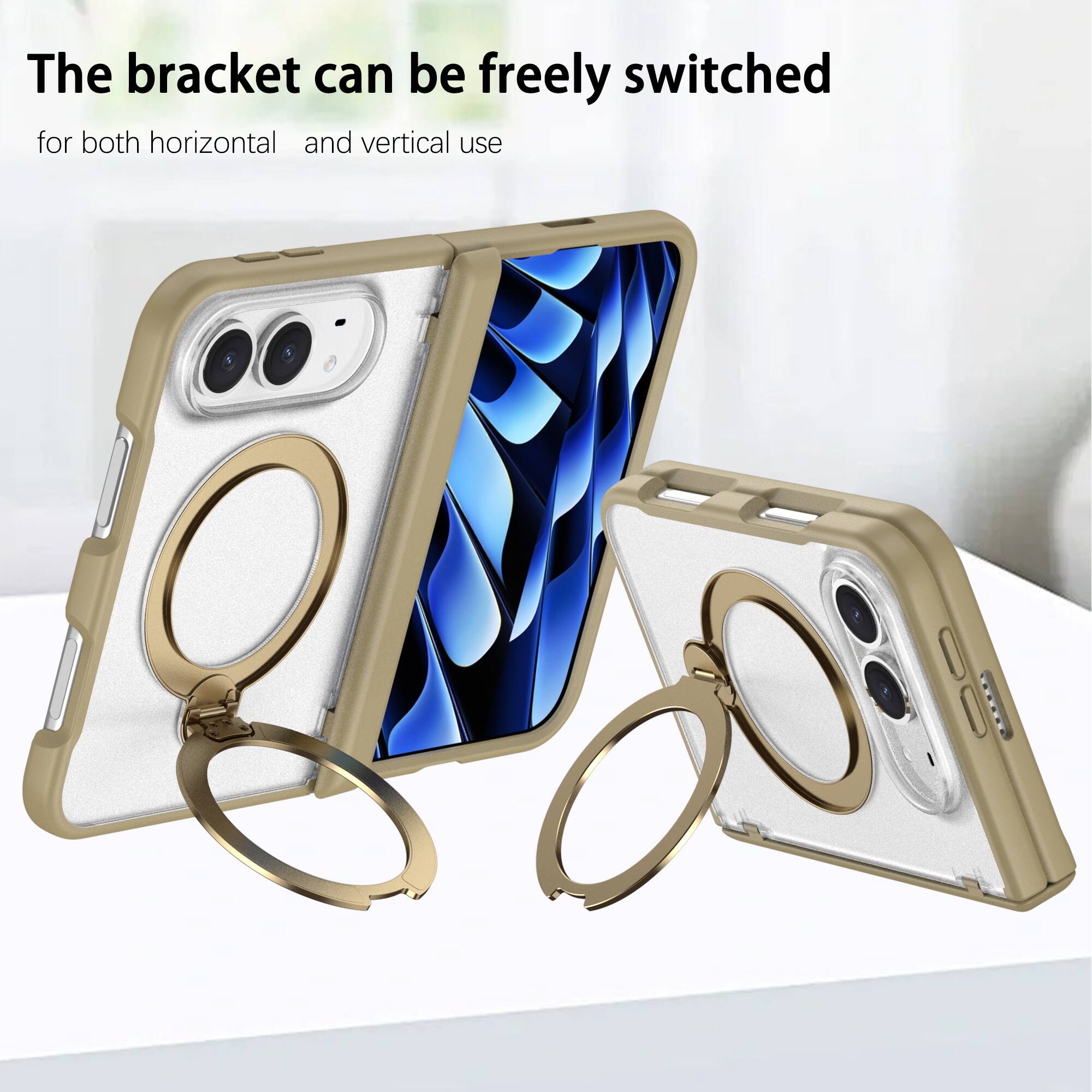The bracket can be freely switched for both horizontal and vertical use