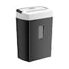Front. Bonsaii - 12-Sheet Cross Cut Paper Shredder - P-4 Security - 5.5 Gallon Bin with Handle - Overheat Protection - Home & Office - Black & White.