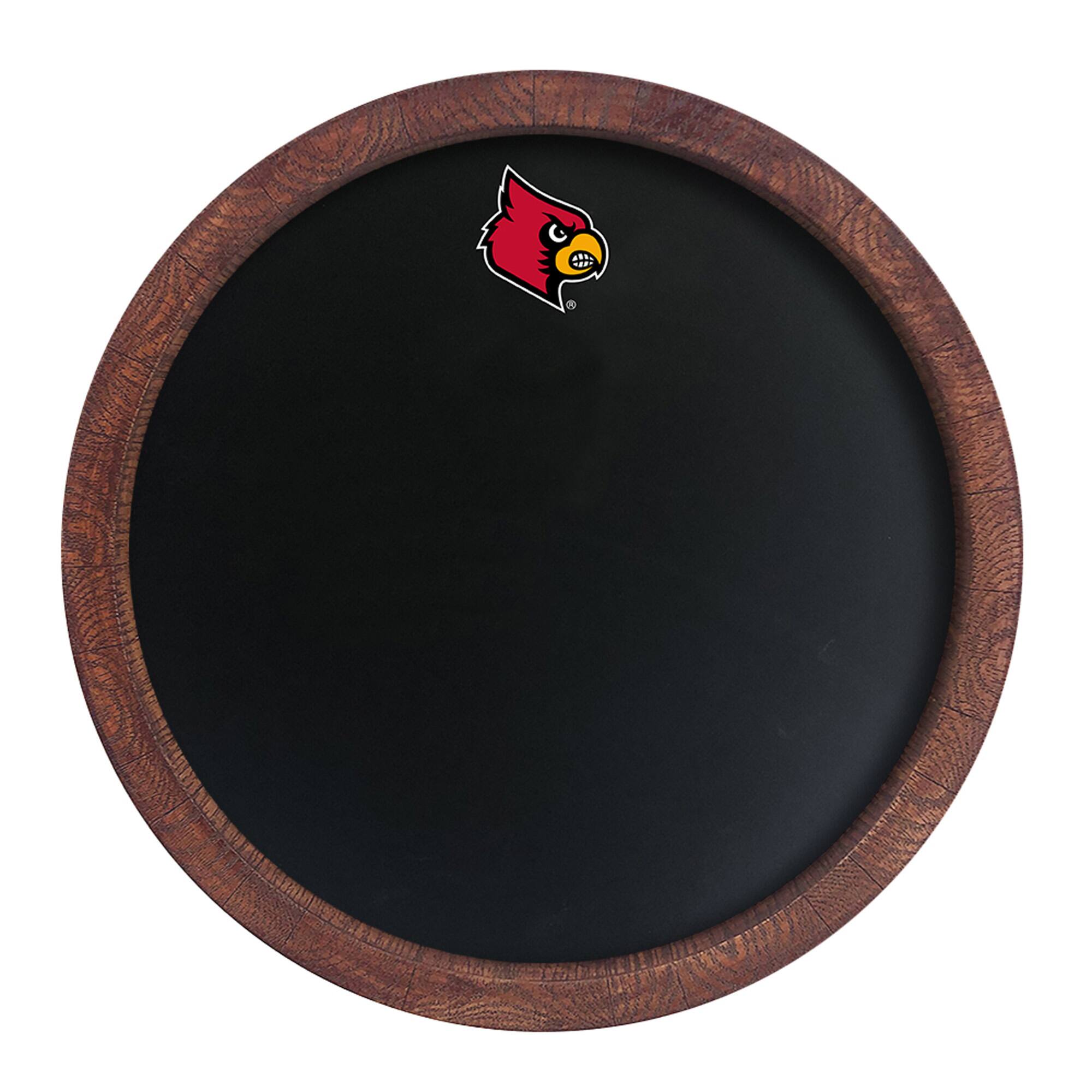 Louisville Cardinals 20.25'' Round Chalkboard Faux Barrel Top Sign