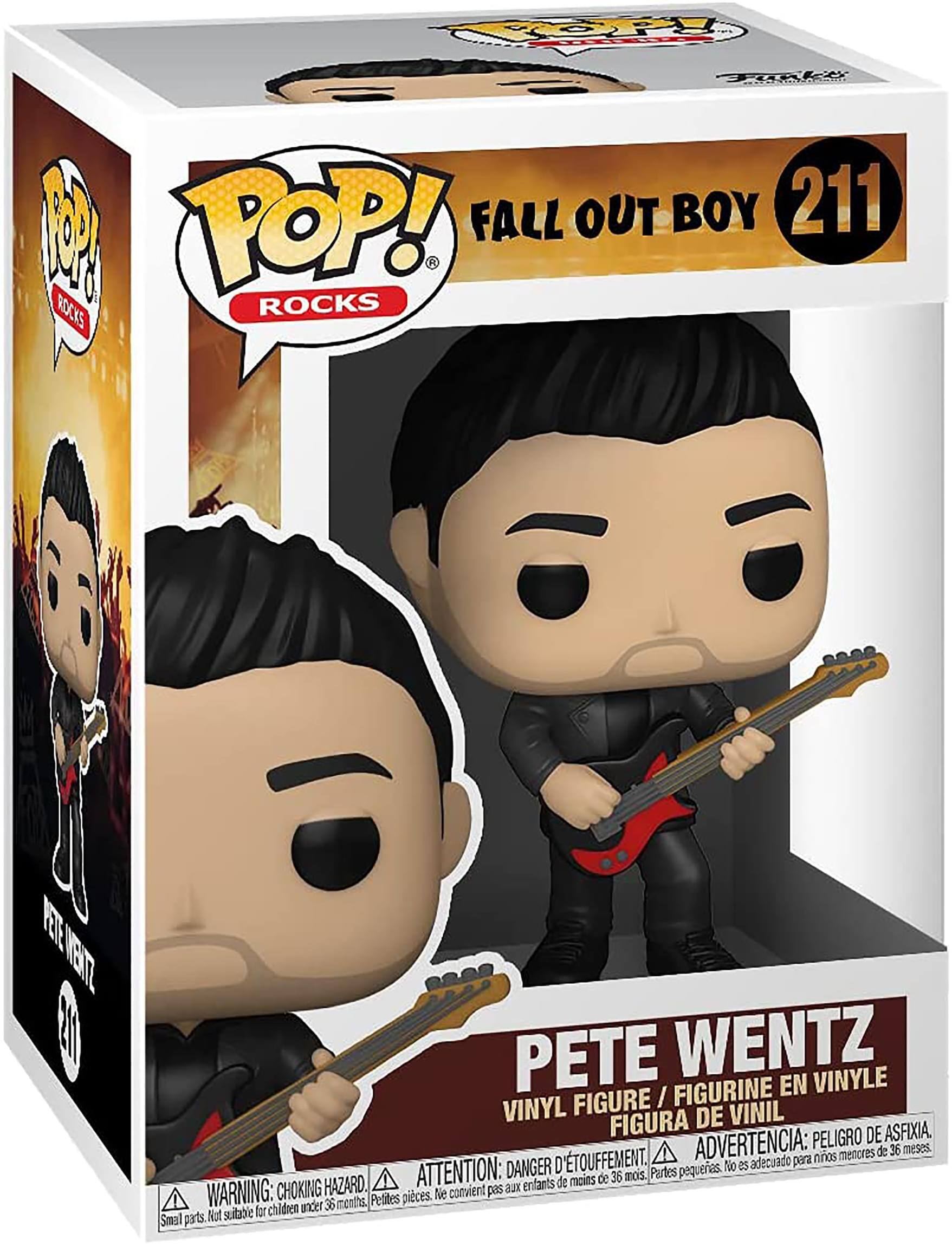 FALL OUT BOY  
211  
PETE WENTZ  
VINYL FIGURE / FIGURINE EN VINYLE / FIGURA DE VINIL  

WARNING: CHOKING HAZARD. Small parts. Not suitable for children under 36 months.  
ADVERTENCIA: PEQUEÑAS PIEZAS. NO ES ADECUADO PARA NIÑOS MENORES DE 36 MESES.  
ATTENTION: DANGER D'ÉTOUFFEMENT. Ne convient pas aux enfants de moins de 36 mois.