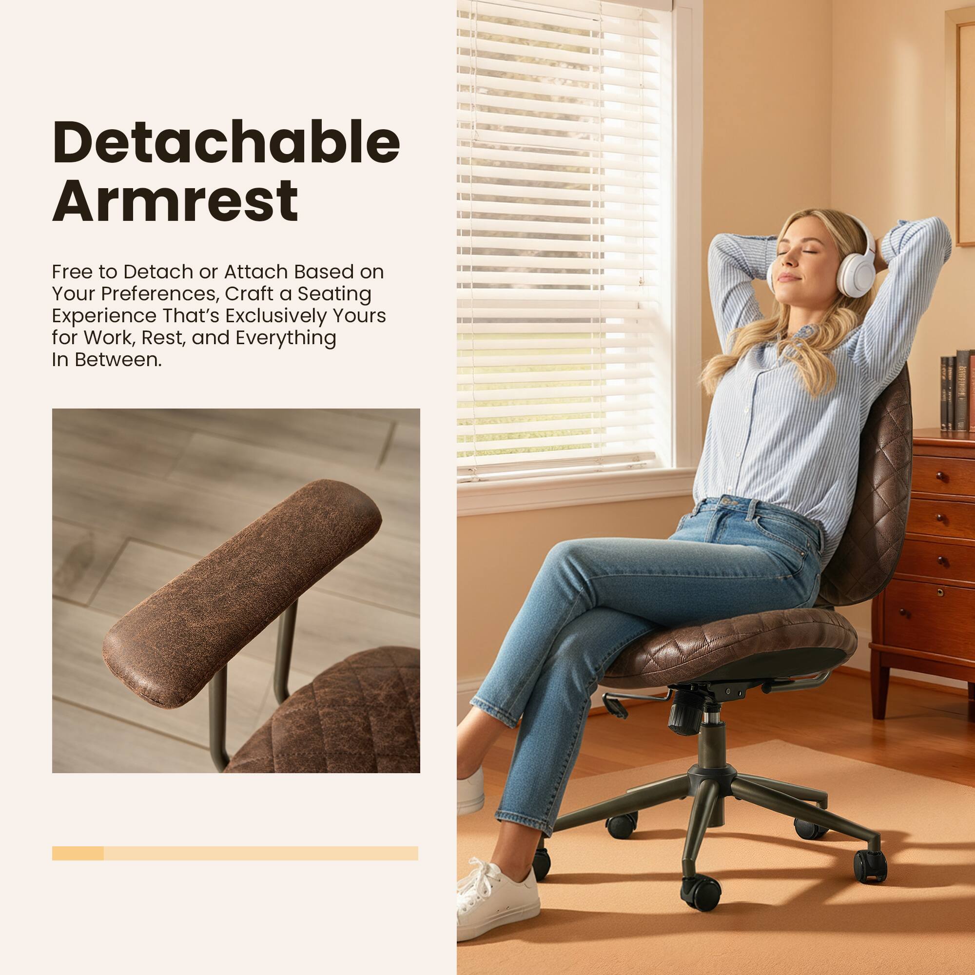 Detachable Armrest

Free to Detach or Attach Based on Your Preferences, Craft a Seating Experience That's Exclusively Yours for Work, Rest, and Everything In Between.
