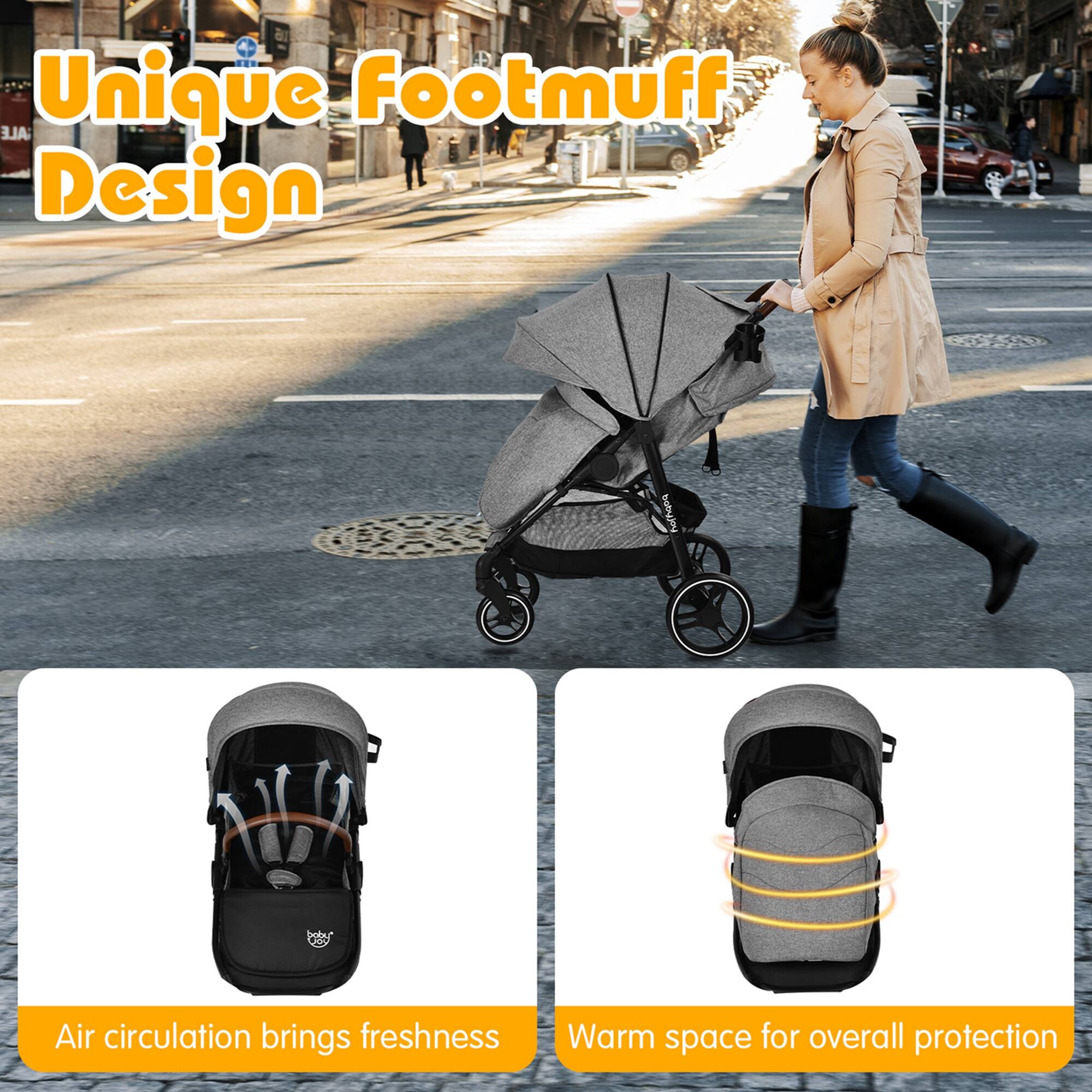 Unique Footmuff Design
Air circulation brings freshness
Warm space for overall protection