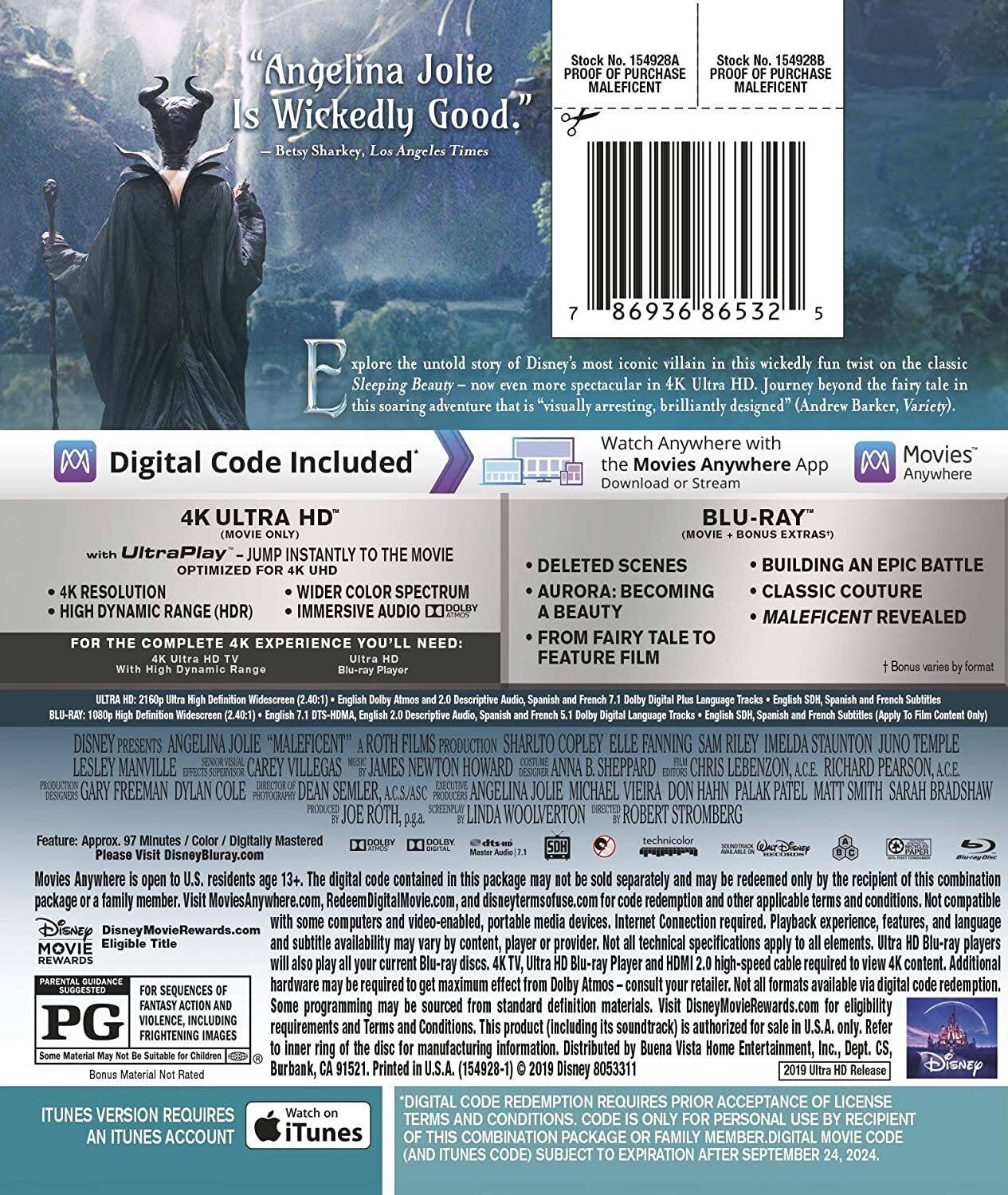 Alt View 1. Maleficent   - 4K Blu-Ray.