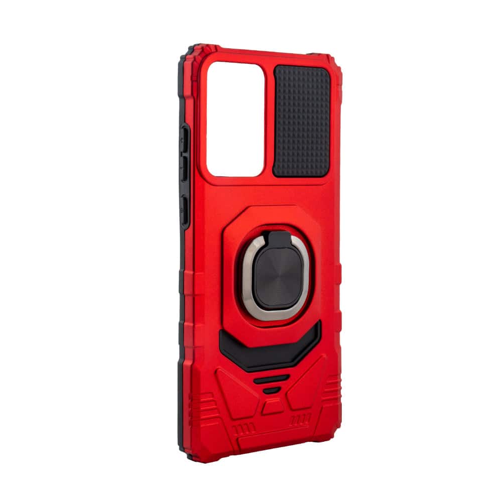 Reiko - Kickstand Ring Holder Tpu Shockproof Case For Motorola Moto G Stylus 5G (2024) In - Red