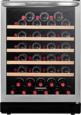 Frigidaire - 57 Bottle Wine Cooler - Stainless Steel