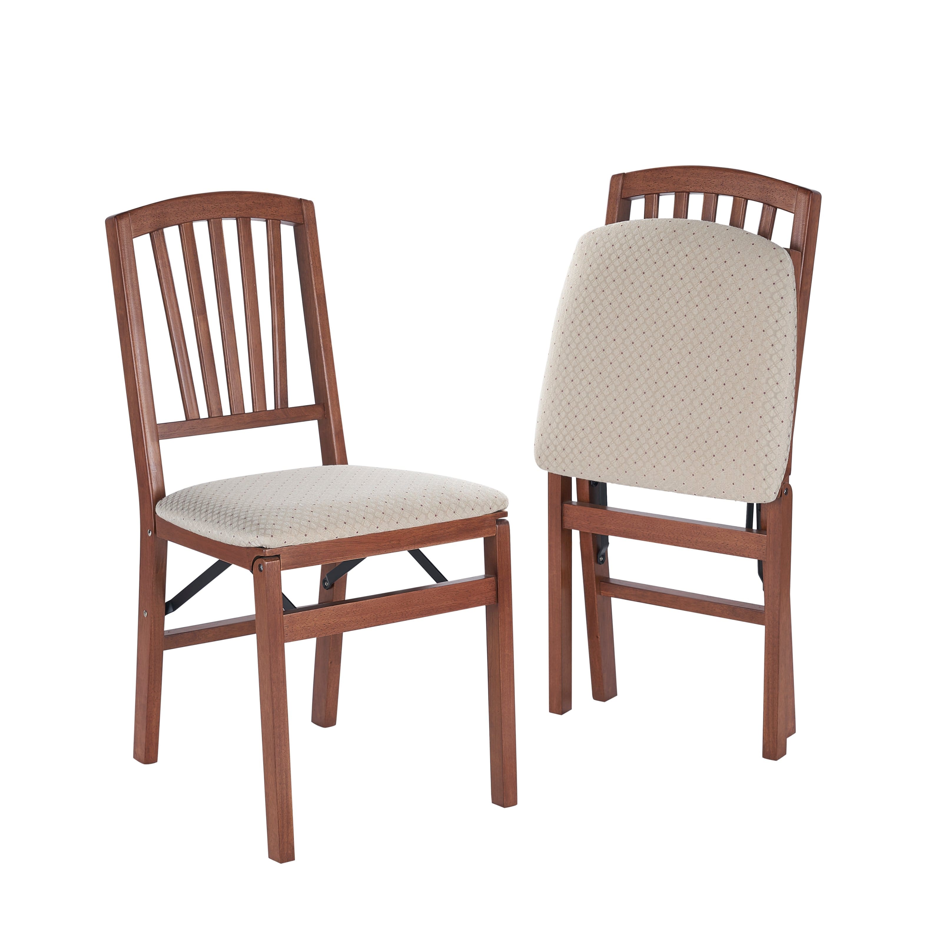 Stakmore - Mission Fusion Folding Chair, Cherry Frame with Blush Fabric (Set of 2) - Brown price history on PriceWatchPro