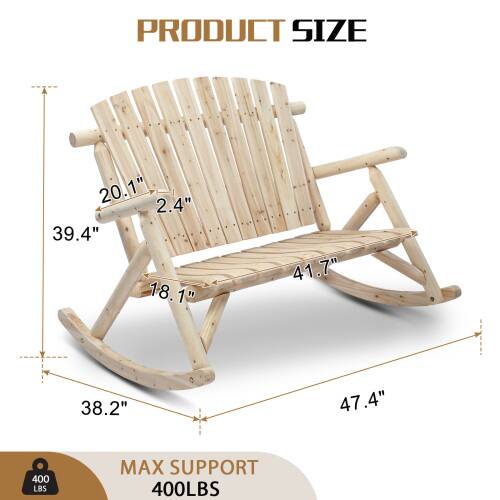 PRODUCT SIZE  
20.1" 2.4" 39.4" 18.1" 41.7" 38.2" 47.4"  
MAX SUPPORT 400 LBS
