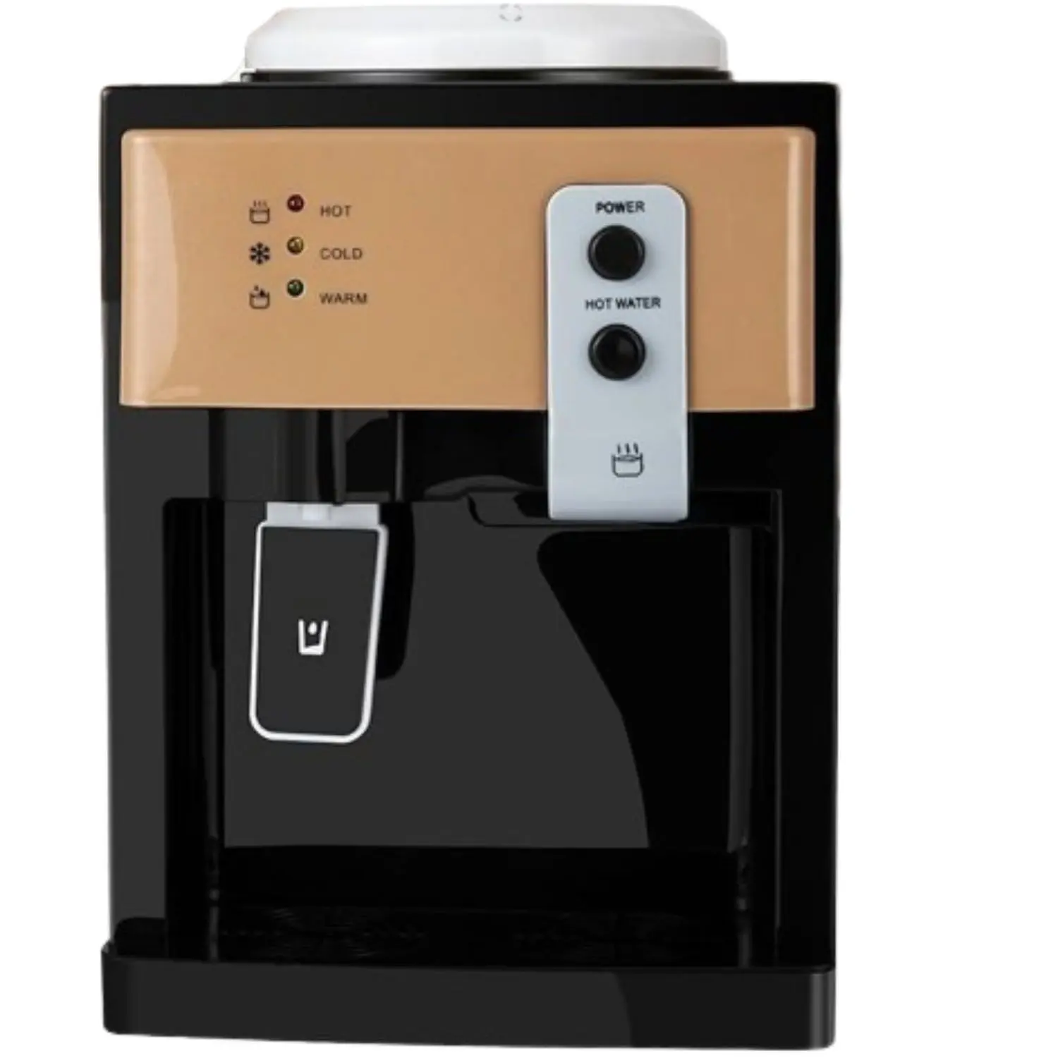 Stock Preferred - Top Loading Hot & Cold Water Dispenser - Champagne Gold and Black