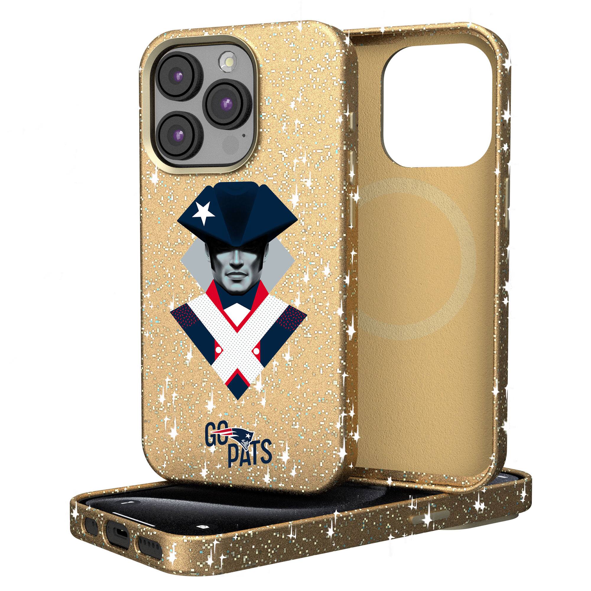 Front. Keyscaper - Gold 2024 Illustrated Limited Edition Bling iPhone Case - 14 Pro Max - Gold.