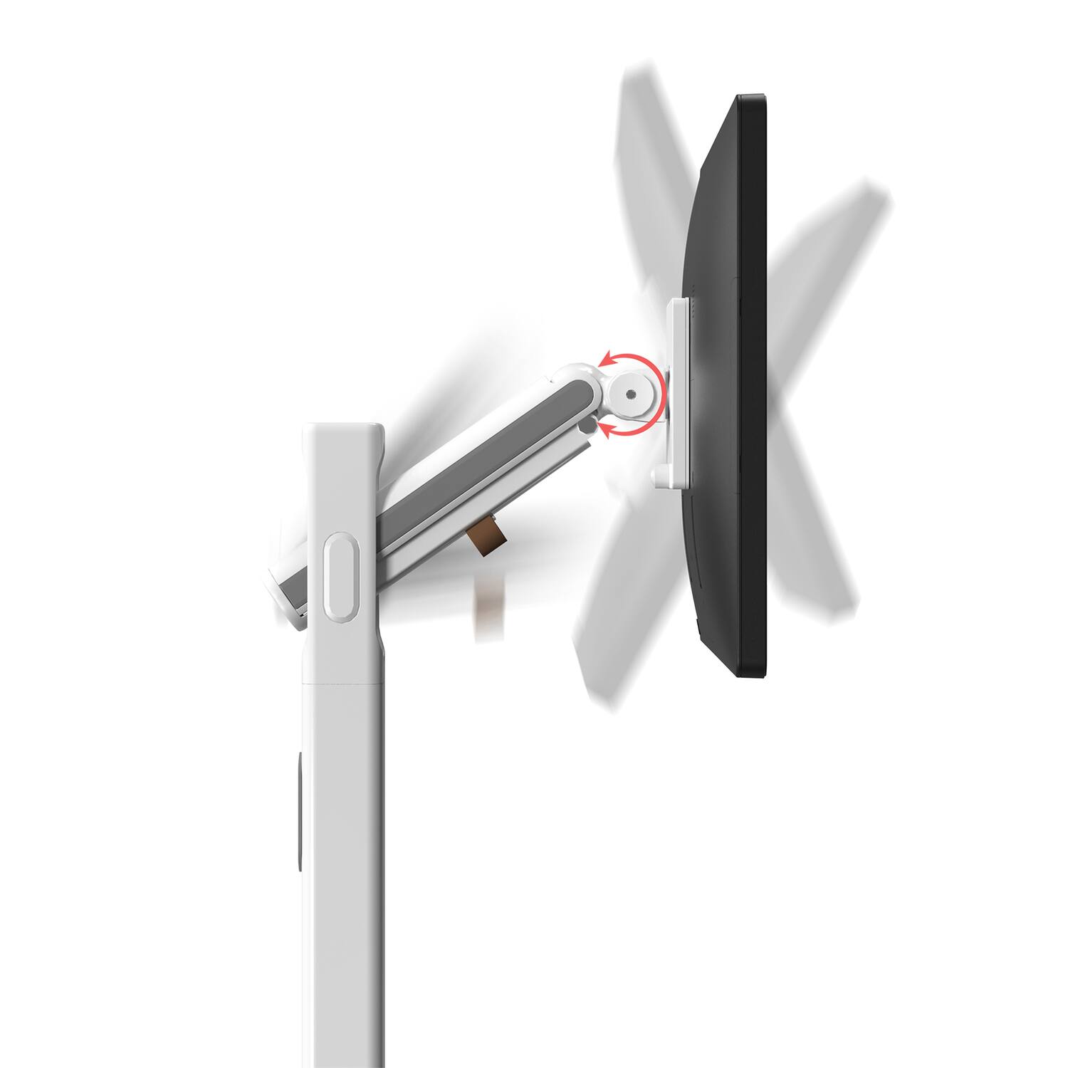 Alt View 2. CTA Digital - Mobile Adjustable Floor Stand for Displays up to 22 Lbs - White.