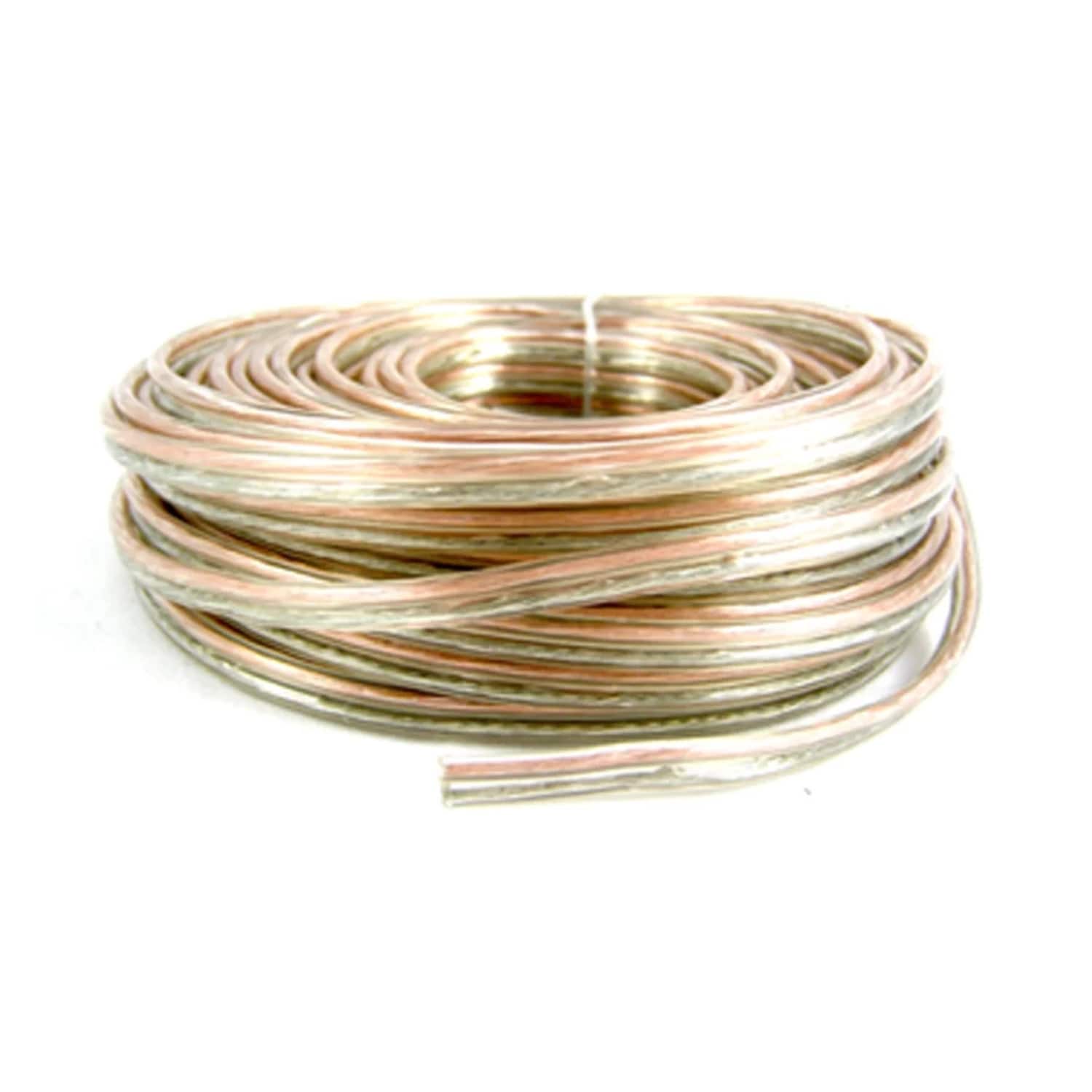 Home Collection - 50 FT 18 Gauge Speaker Wire Audio Cable for Home Theater - Gold