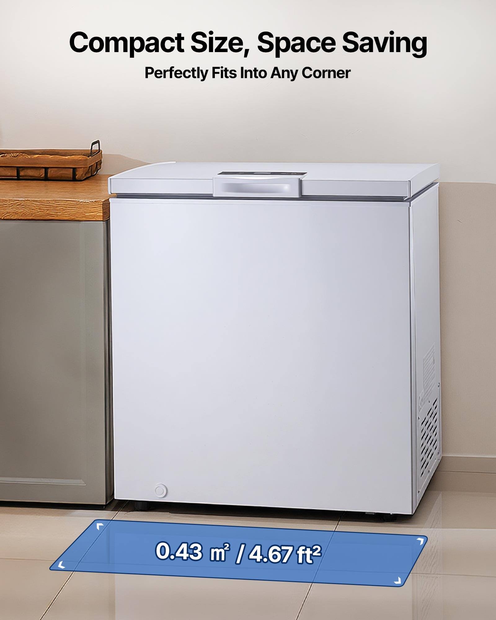 Compact Size, Space Saving  
Perfectly Fits Into Any Corner  

0.43 m² / 4.67 ft²