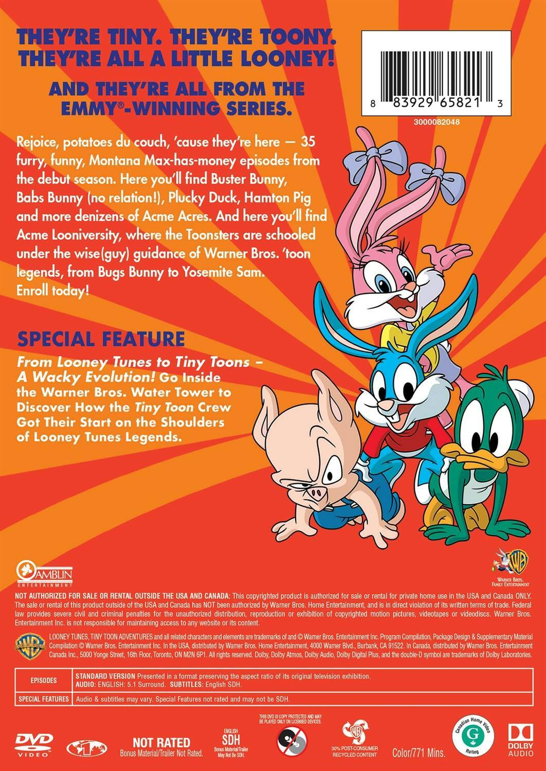 Back. Steven Spielberg Presents: Tiny Toon Adventures: Season one [DVD].