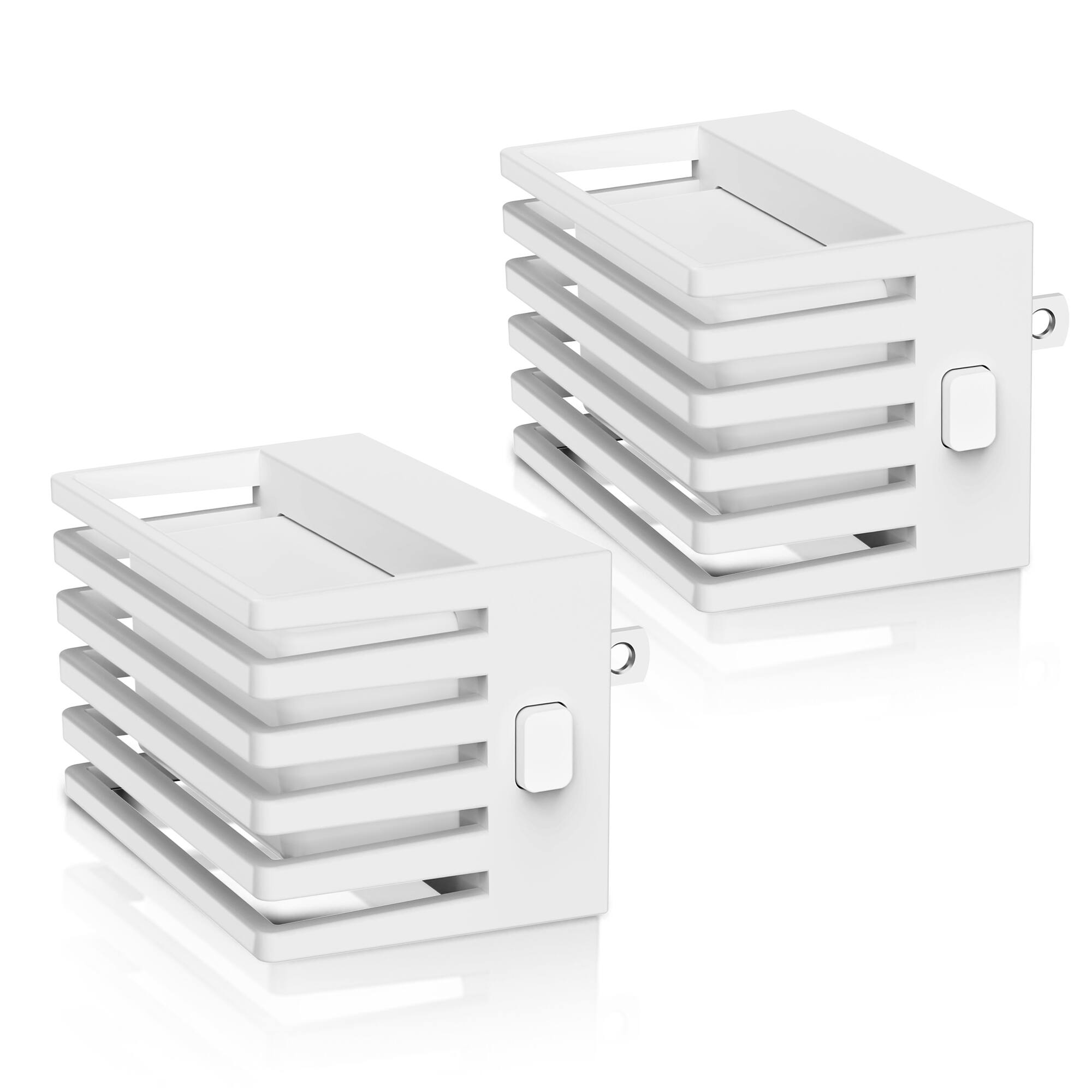 Front. Jandcase - JANDCASE 2-Pack 1W  Plug-in Night Light, 5000K Daylight White Up/Down Light, 3-Step Dimming, Color Memory, Dusk-to-Dawn - White.