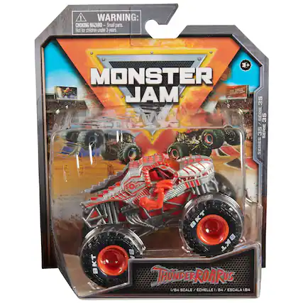 WARNING: CHOKING HAZARD - Small parts. Not for children under 3 years.
MONSTER JAM
3+ MONSTER JAM
SERIE 35 / 35 SERIE
THUNDERROARUS
1/84 SCALE / ECHELLE 1/84 / ESCALA 1/84