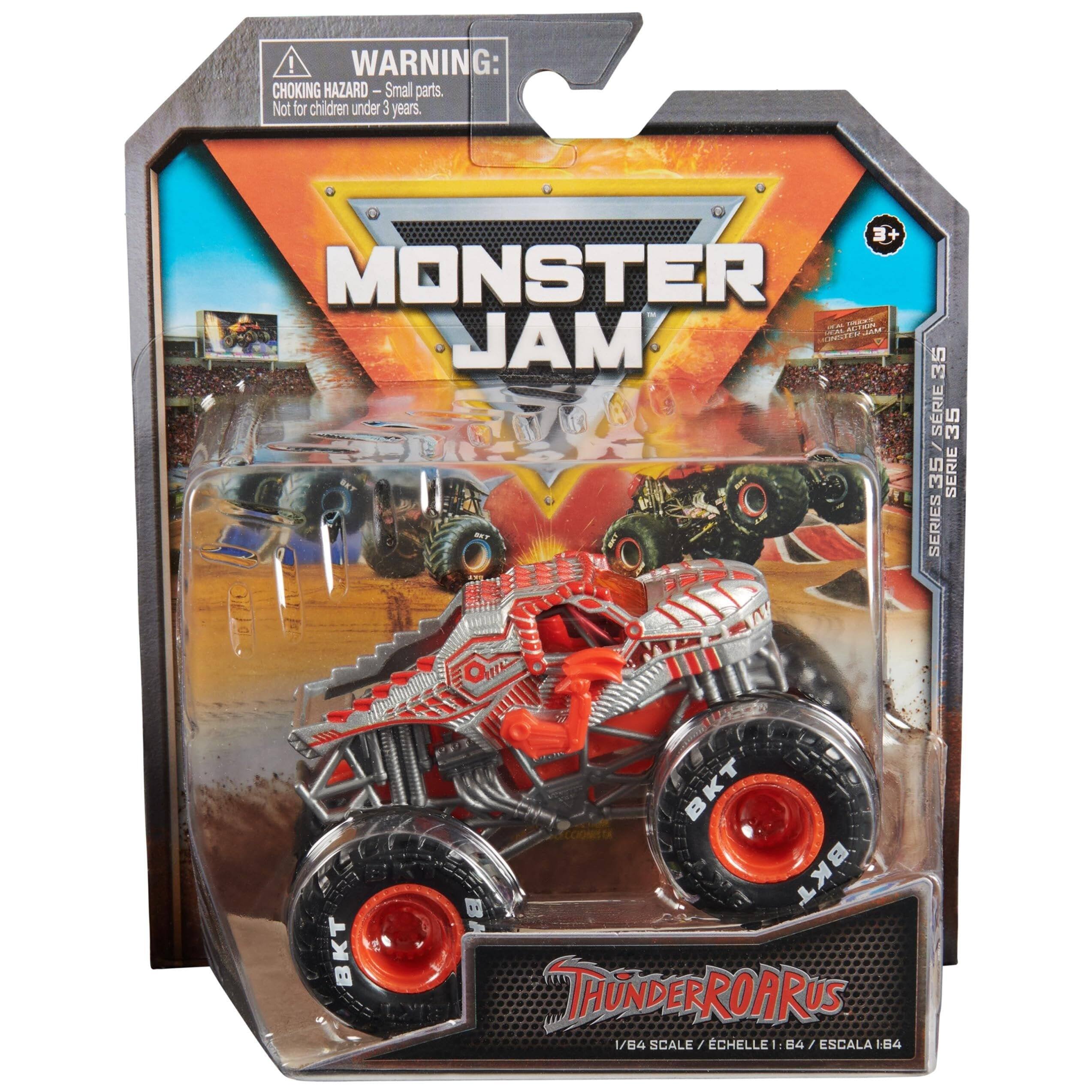 WARNING: CHOKING HAZARD - Small parts. Not for children under 3 years.

MONSTER JAM

3+ MONSTER JAM

SERIE 35 / 35 SERIE

THUNDERROARUS

1/84 SCALE / ECHELLE 1/84 / ESCALA 1/84