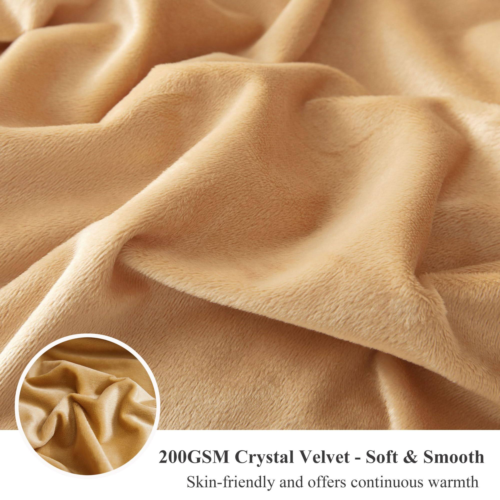 200GSM Crystal Velvet - Soft & Smooth  
Skin-friendly and offers continuous warmth