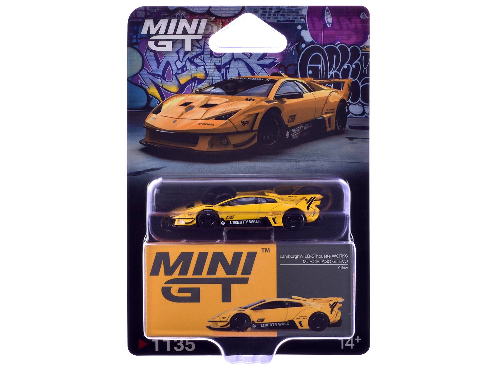 TAS HXA MINI YA FLHA TA MIN P - 05 IBERTYRLA 19ERT ALK I f C OS e LIBERTY WALK TM Lamborghini LB-Sihouette WORKS MURCIELAGO GT EVO MINI Yellow GT 1135 | LIBERTY WALK 1 14+