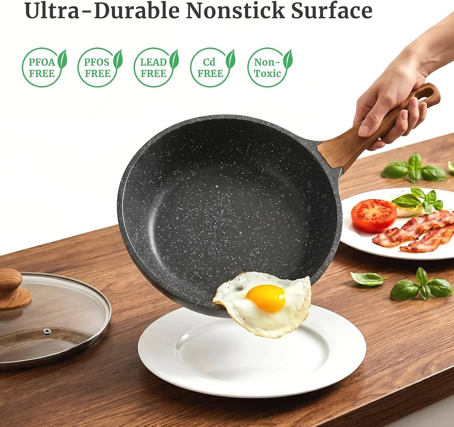 Ultra-Durable Nonstick Surface  
PFOA FREE  
PFOS FREE  
LEAD FREE  
Cd FREE  
Non-Toxic