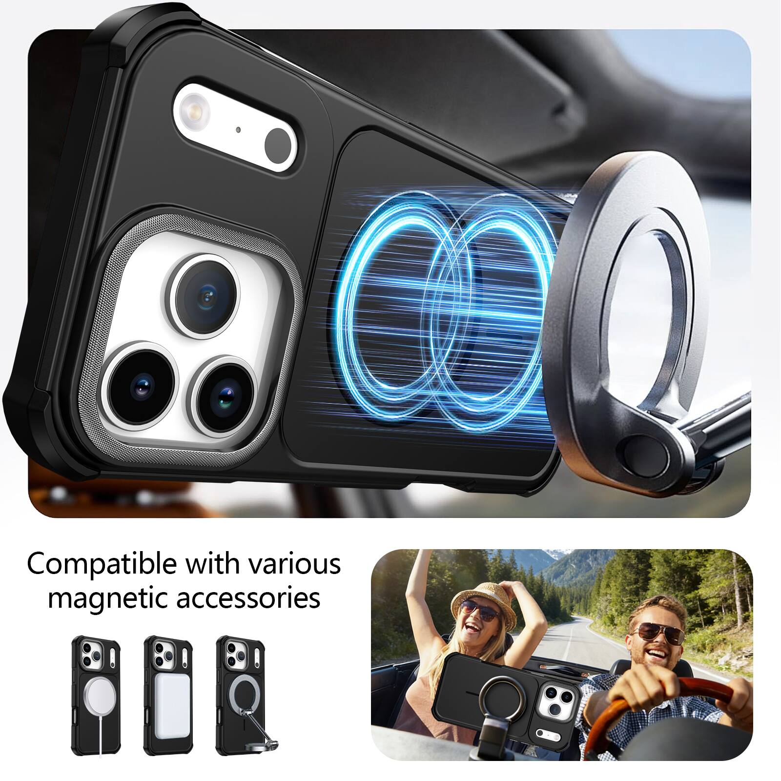 Compatible with various magnetic accessories