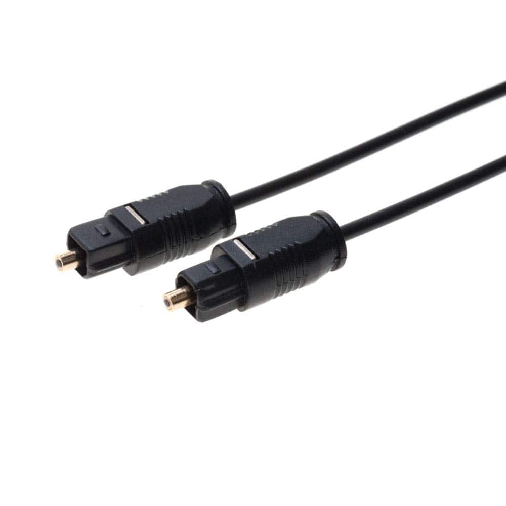 Cables Direct Online - 12ft Toslink Optical Audio Cable – SPDIF Digital Fiber Optic Sound Cord - Black