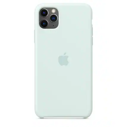 Front. Apple - Apple iPhone 11 Pro Max Silicone Case - Seafoam - Seafoam.