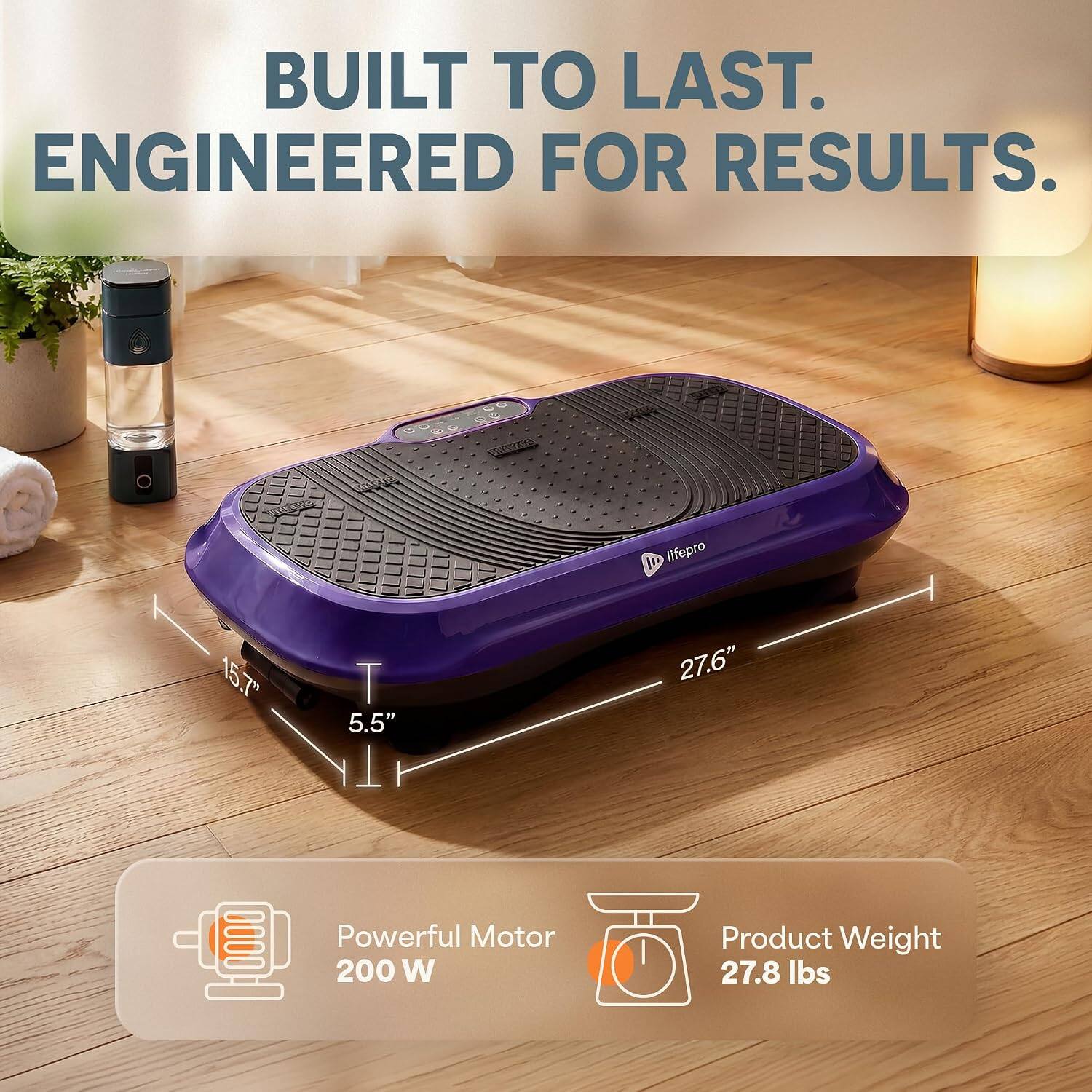 BUILT TO LAST. ENGINEERED FOR RESULTS.

2020
MARCHS
lifepro
15.7"
5.5" 1
27.6"
0000
Powerful Motor 200 W
Product Weight 27.8 lbs