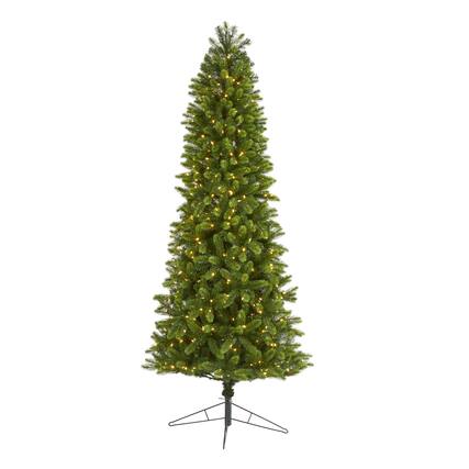 Front. BreeBe - 8' Slim Virginia Spruce Xmas w/600 (MF/IC) LEDs & 1294 Tips - Green.