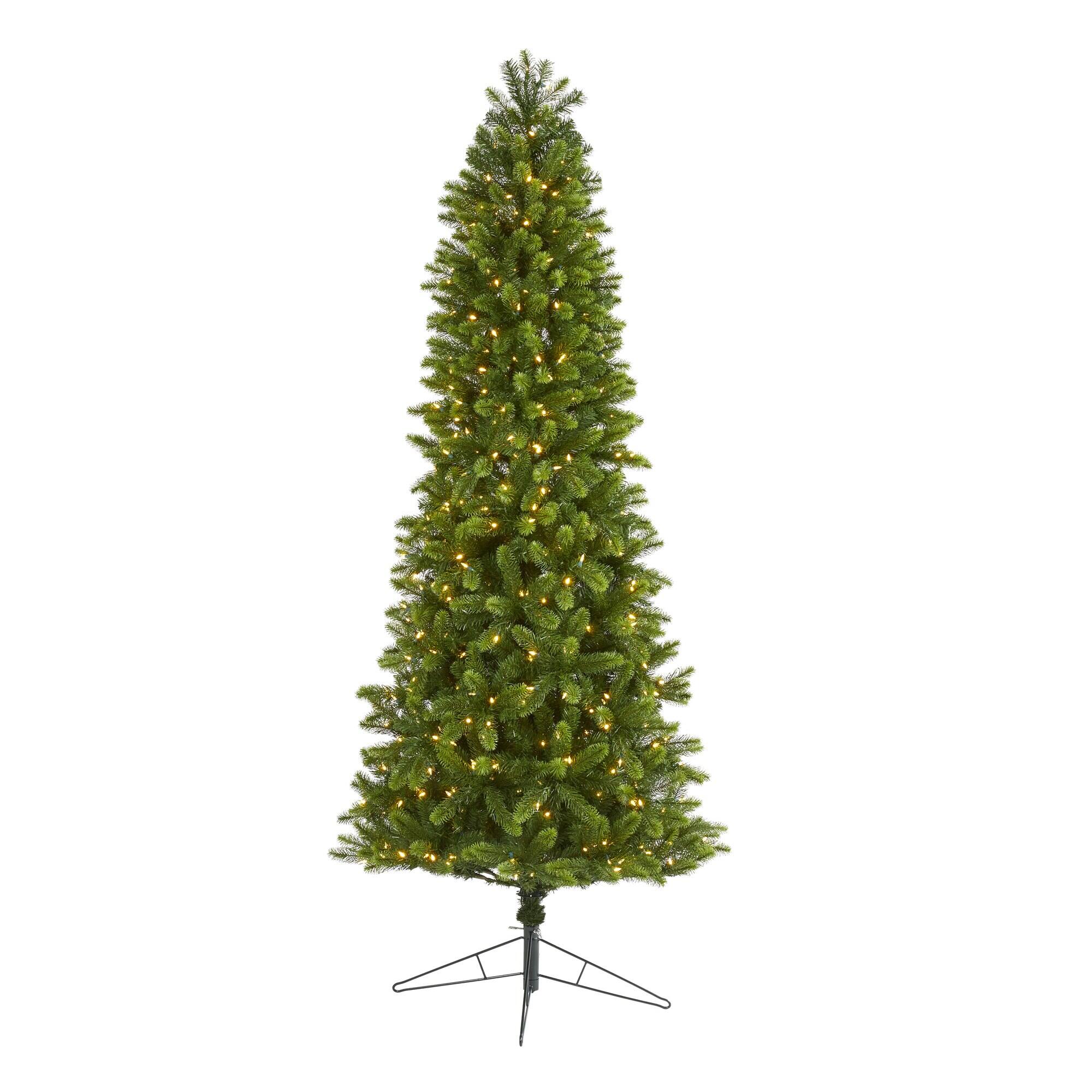 Front. BreeBe - 8' Slim Virginia Spruce Xmas w/600 (MF/IC) LEDs & 1294 Tips - Green.