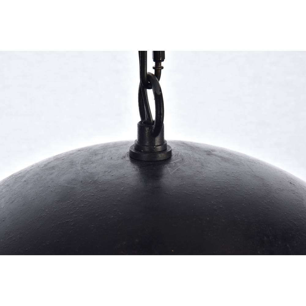 Alt View 2. Living District - Merce Collection Pendant D15 H10 Lt:1 Vintage Black Finish - Vintage Black.