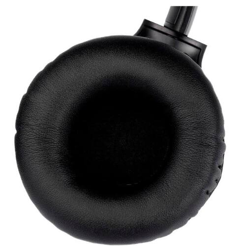 Back. Monoprice - Monoprice WFH Wired On-Ear Web Meeting Headset – 3.5mm + USB, Lightweight, Inline Controller, Black.