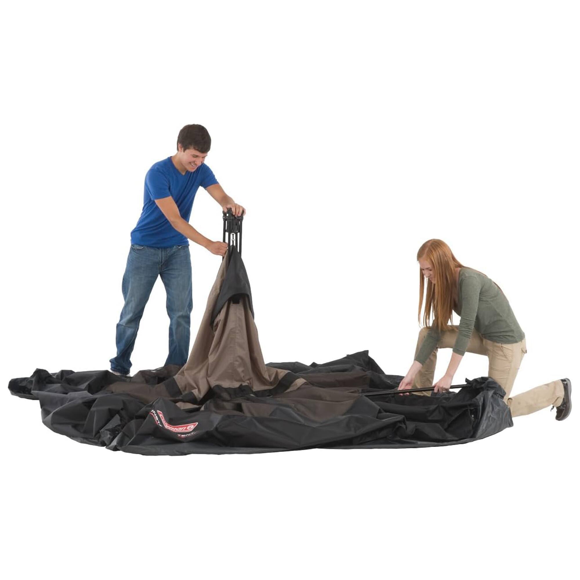 Alt View 3. Coleman - Coleman Instant Camping Tent, Large Durable Shelter with Poles and Carry Bag - Black.