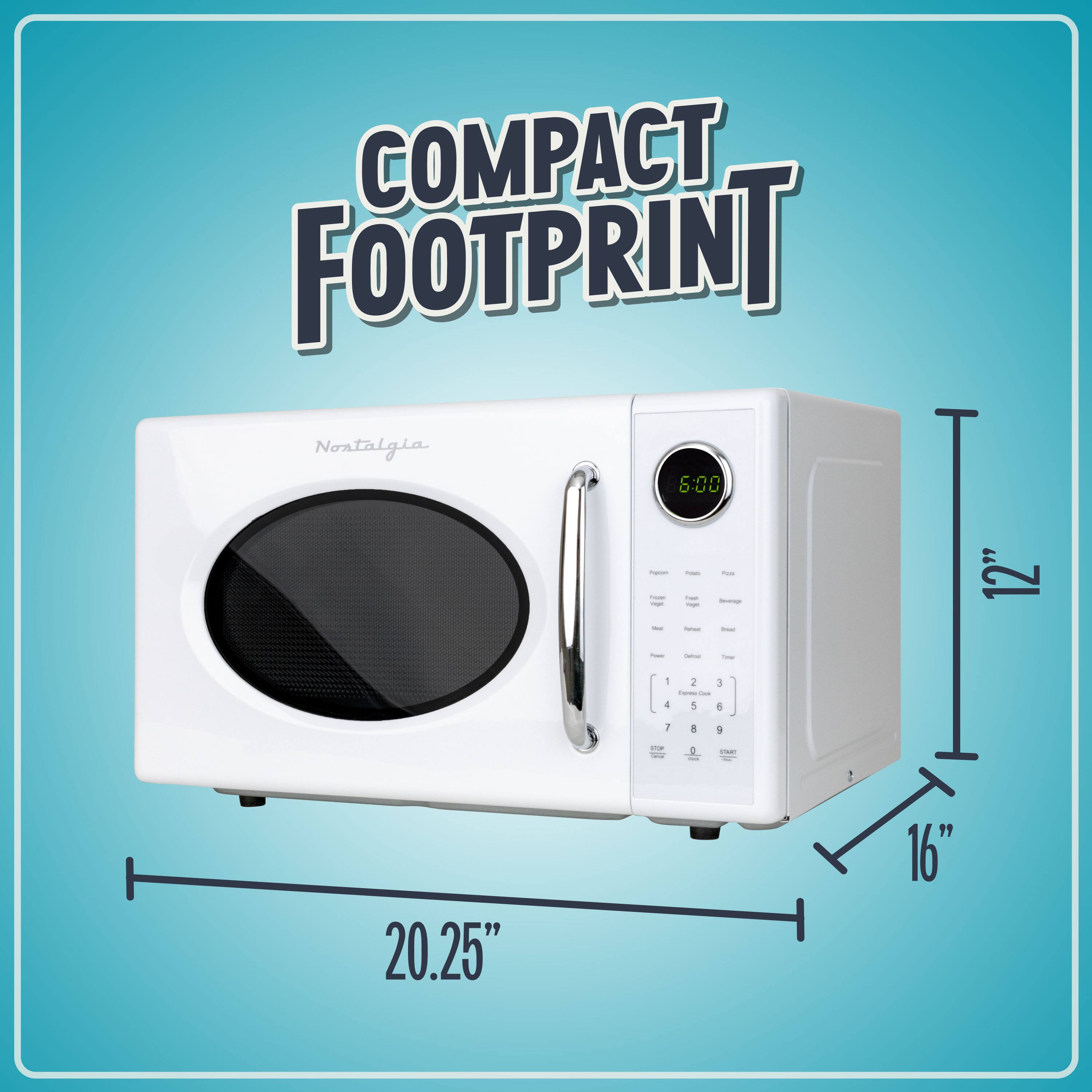 COMPACT FOOTPRINT  
Nostalgia  
6:00  
12"  
20.25"  
16"