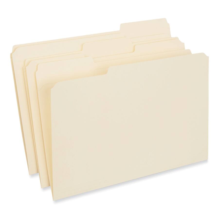 Universal Double Ply Top Tab Manila File Folders, 1/3 Cut Tabs ...