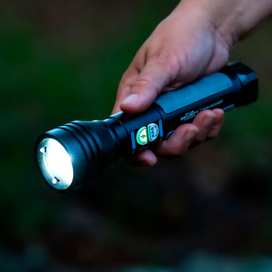 Flashlight Description Police Security Twin Power 600 Lumen Flashlight Black 97948 - Best Buy