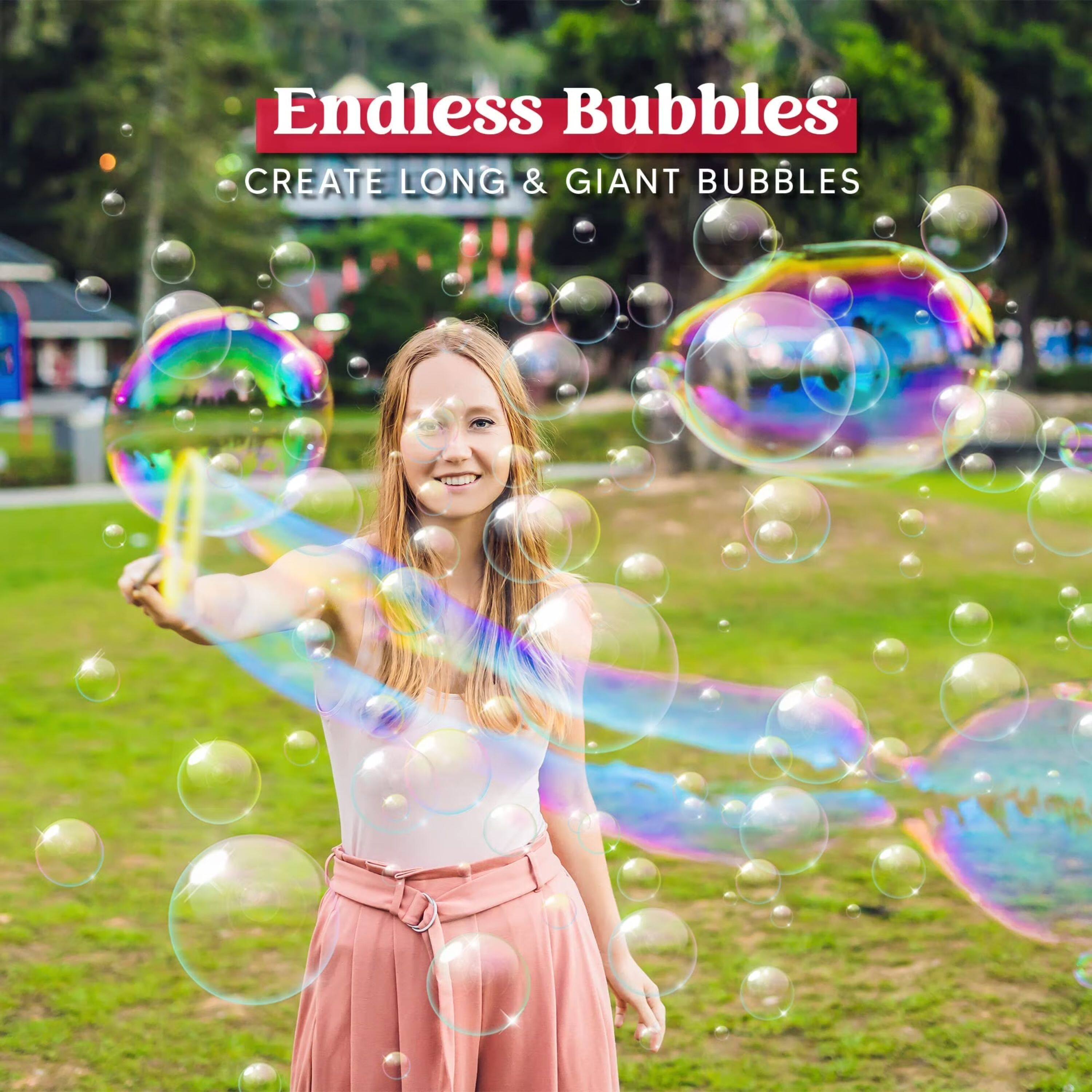 Endless Bubbles  
CREATE LONG & GIANT BUBBLES
