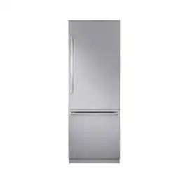 Bosch - Benchmark Series 16.5 Cu. Ft. Bottom-Freezer Counter-Depth Smart Refrigerator - Stainless Steel