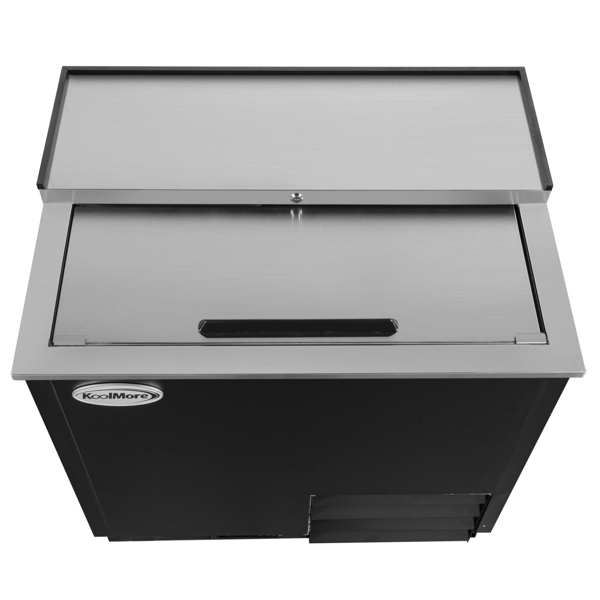 Alt View 4. Koolmore - 36 in. Commercial Glass Froster in Black Steel, ETL Listed, 9 cu. ft. (KM-GF36-BK) - Black painted steel.