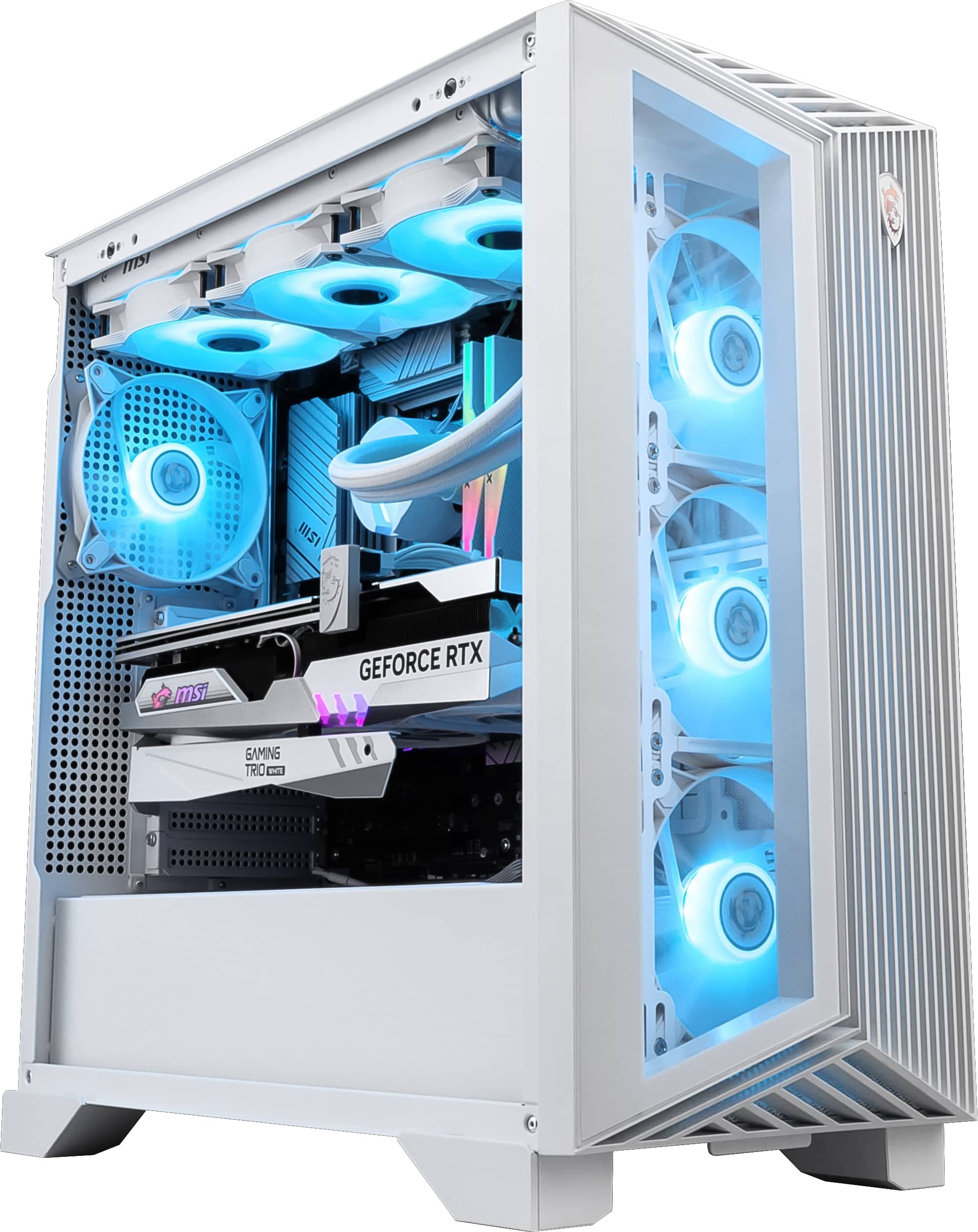 MSI - Aegis R2 AI Gaming Desktop - Intel Ultra 7 265K - 32GB Memory - NVIDIA GeForce RTX 5070 - 2TB SSD - White - Front_Zoom