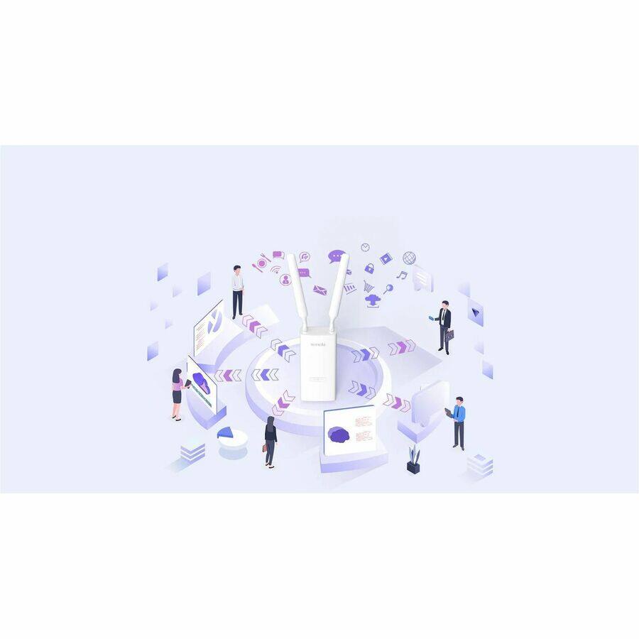 Alt View 5. Tenda - Tenda OAP1200 Dual Band Wi-Fi 5 IEEE 802.11 a/b/g/n/ac 1.14 Gbit/s Wireless Access Point - Indoor/Outdoor - 2.40 GHz, 5 - Black.