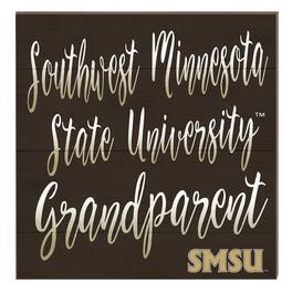 Jardine - Southwest Minnesota State Mustangs 10" x 10" Grandparent Plaque - Brown