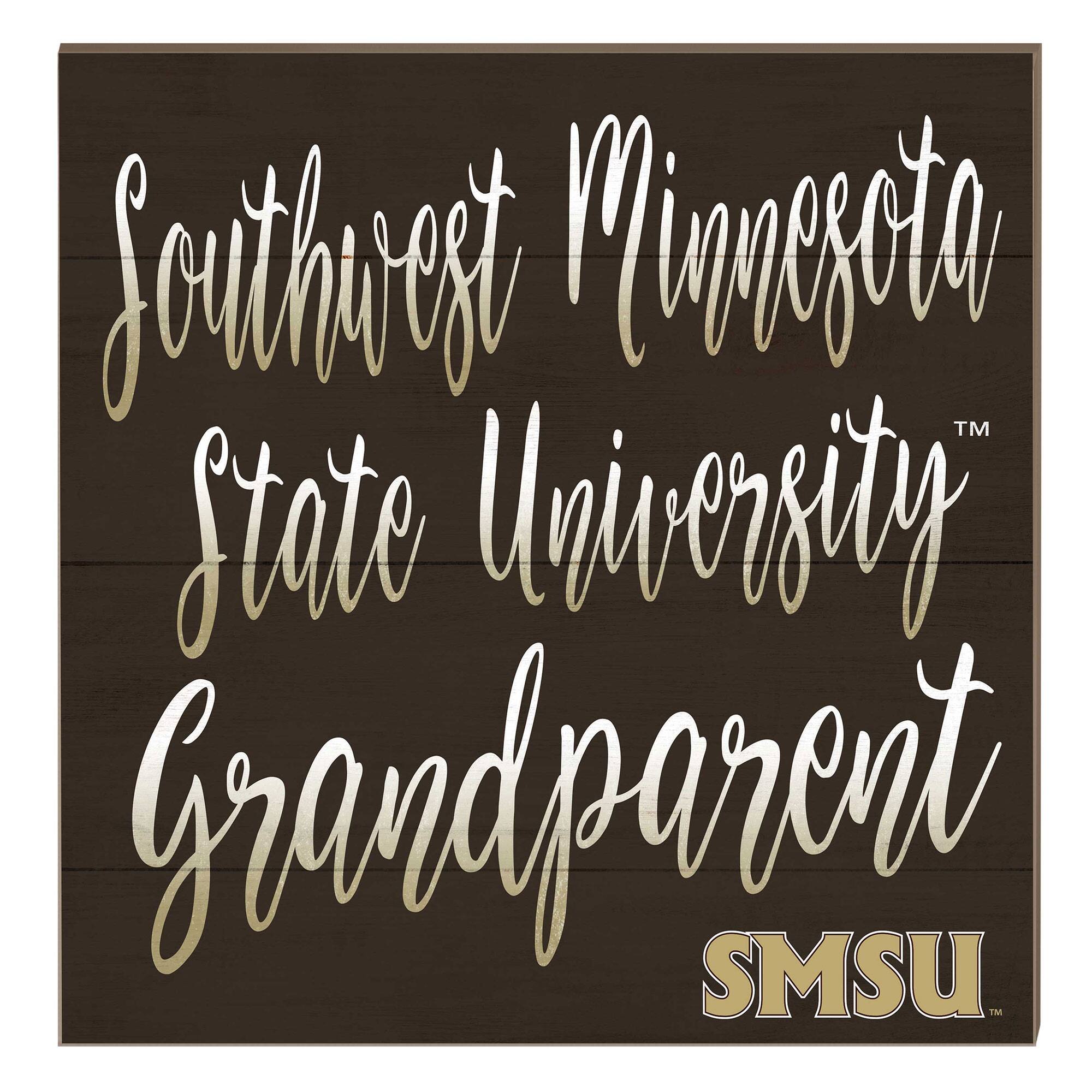 Southwest Minnesota State Mustangs 10" x 10" Grandparent Plaque