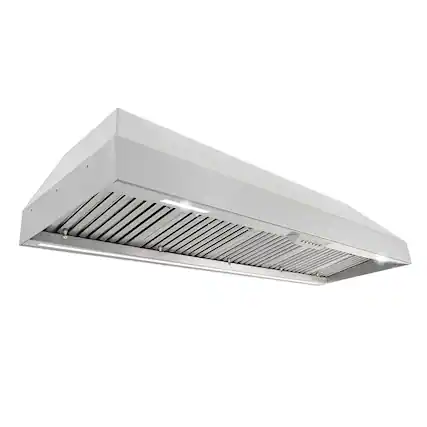 Front. Akicon - Akicon 60 in. 1200 CFM Ducted Stainless Steel Range Hood Insert with 4 Speed, 3 CCT LED Light and Heat Sensor Auto Speed - Stainless steel.