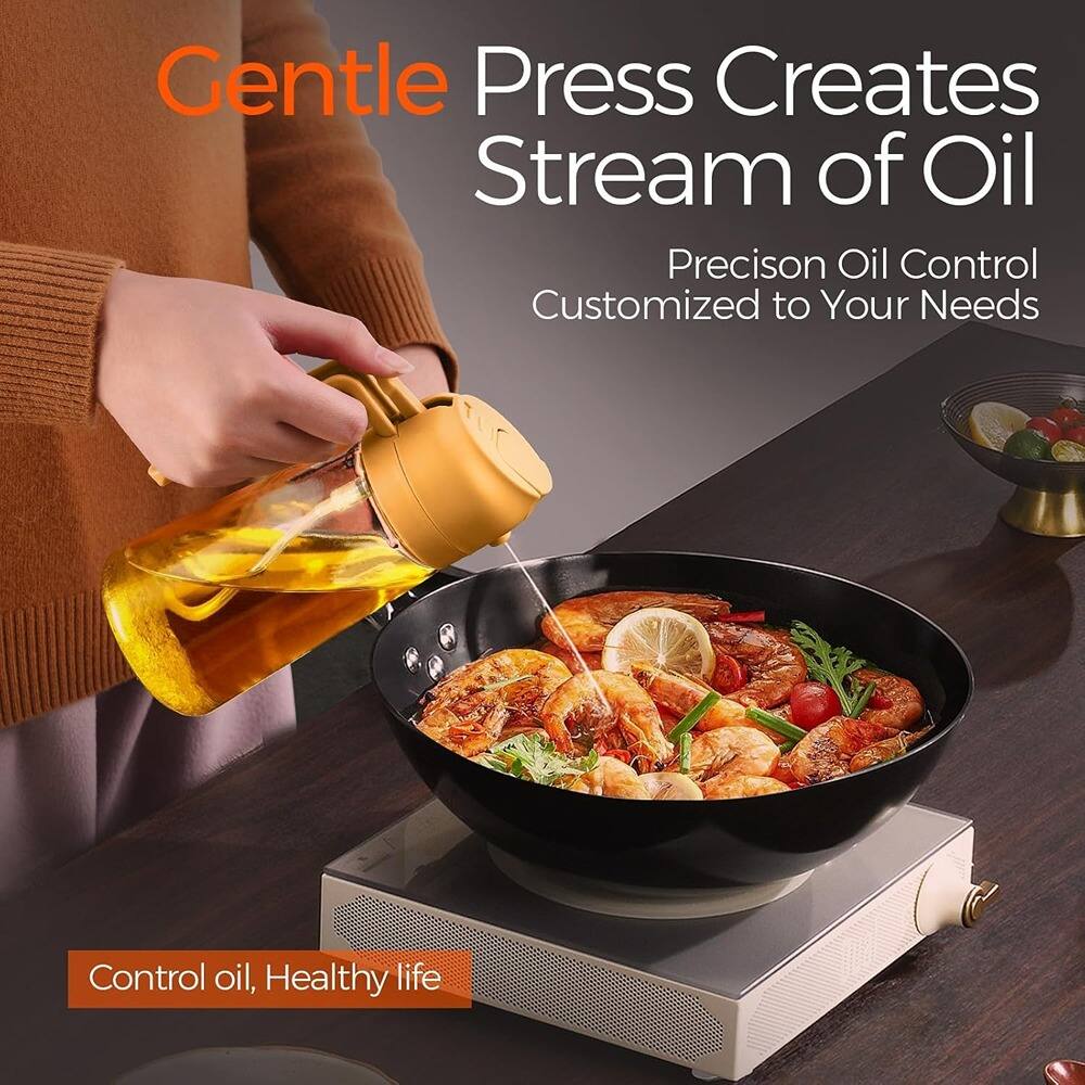 Gentle Press Creates Stream of Oil  
Precision Oil Control Customized to Your Needs  
Control oil, Healthy life