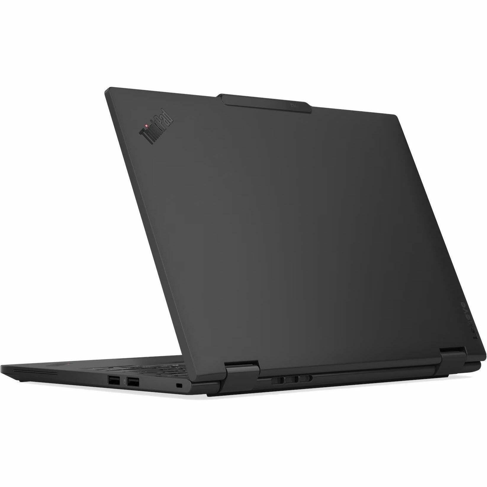 Alt View 8. Lenovo - Lenovo ThinkPad T14s Gen 1 21R30011US 14" Touchscreen Convertible 2 in 1 Notebook - WUXGA - Intel Core Ultra 7 2nd Gen 2 - Black.