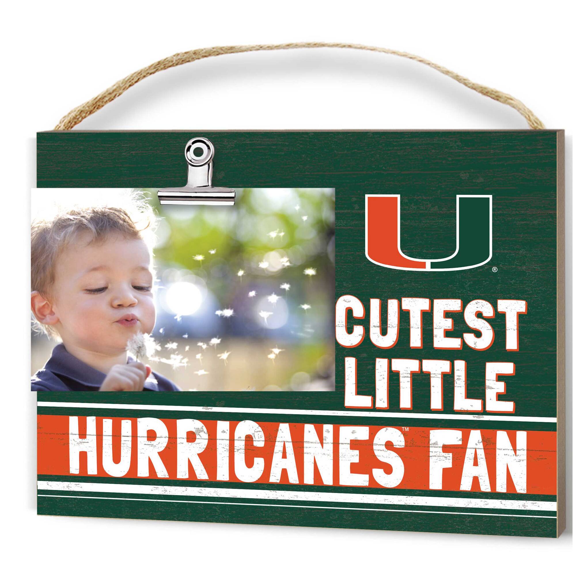 Miami Hurricanes 8'' x 10'' Cutest Little Team Logo Clip Photo Frame