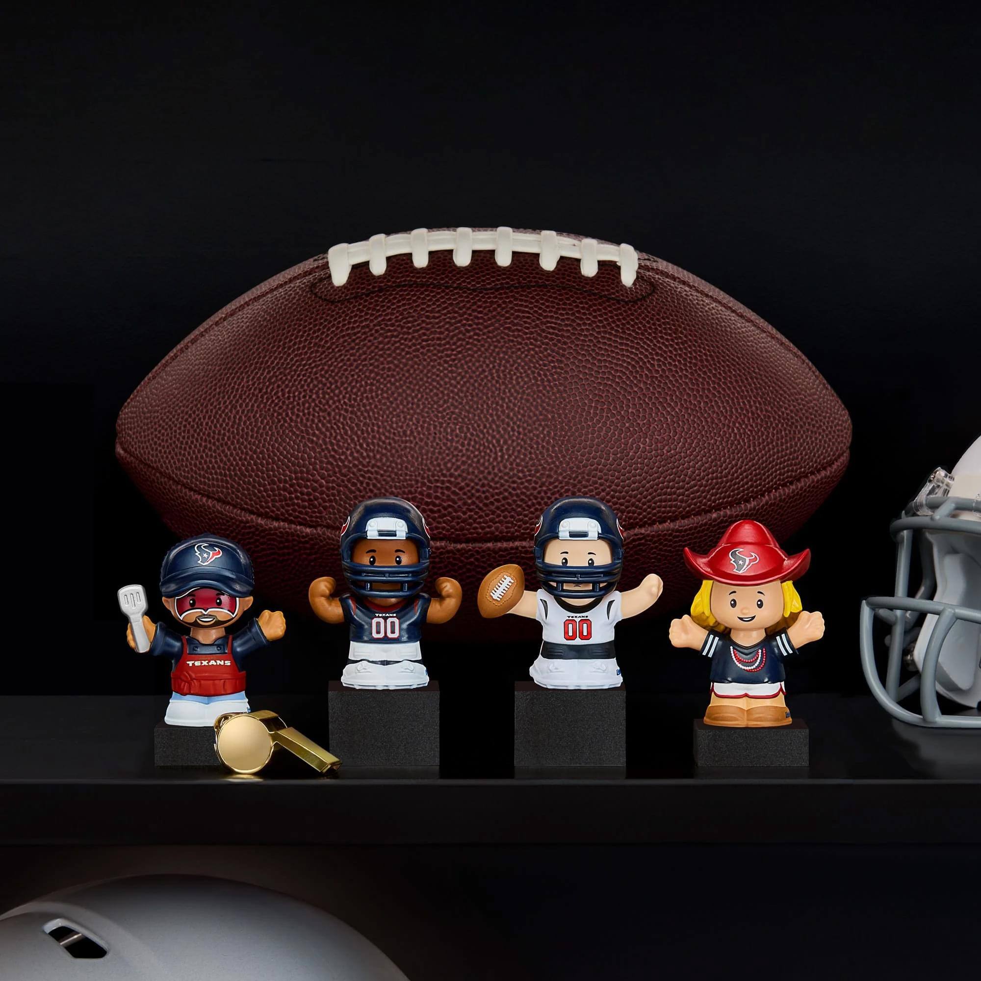 Alt View 5. Fisher Price - Fisher Price Little People x NFL Collector Houston Texans Figure 4-Pack - Red.